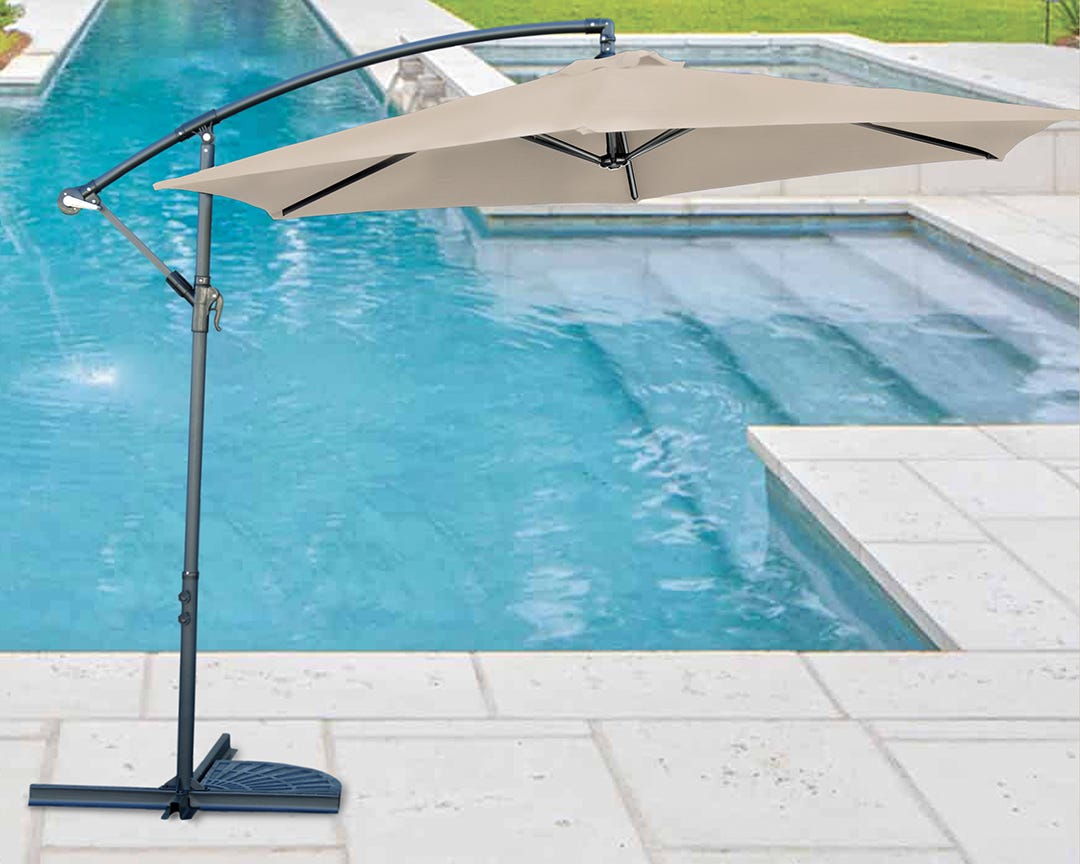 NAPLES Offset Umbrella, 10 ft., beige