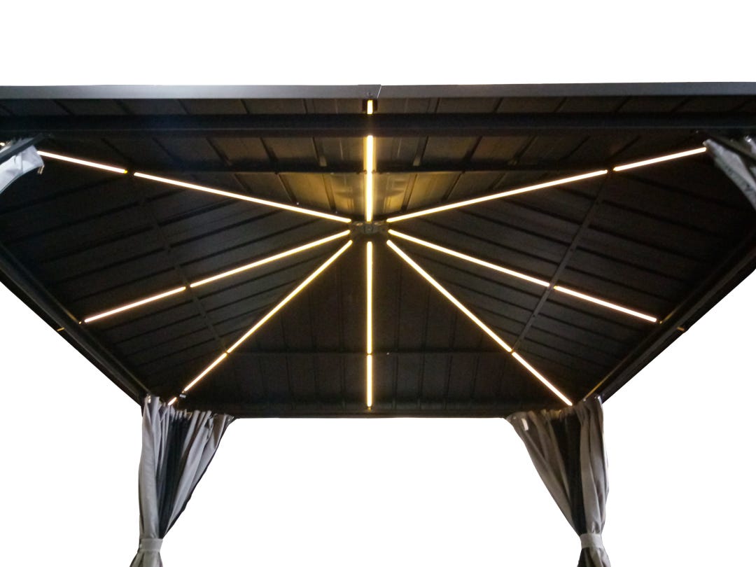 NIAGARA Gazebo with Mosquito Net and LED, 10 ft. x 10 ft.
