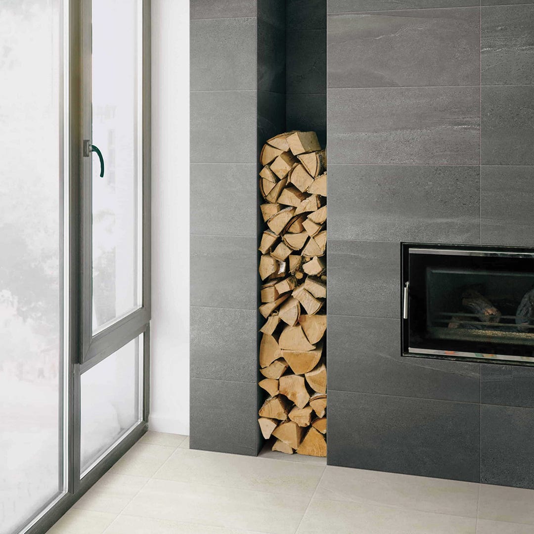 PECA Porcelain Tile, 11.6 in. x 23.6 in., Anthracite