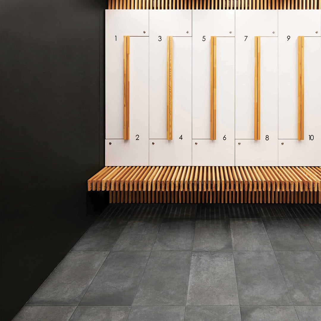 ISEO Porcelain Tile, 11.8 in. x 23.6 in., Anthracite
