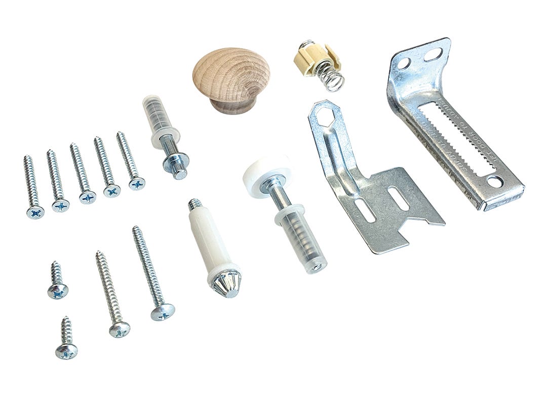 Single Bifold Door Hardware Kit, Including Handle