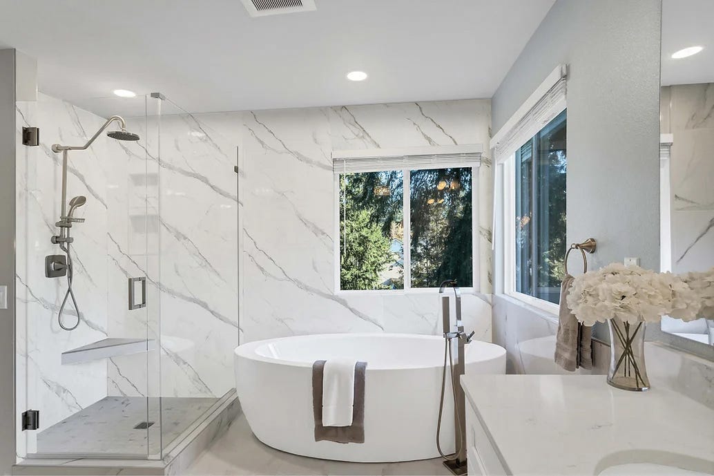 Wall Panel, Calacatta Grigio, 4 ft. x 8 ft.