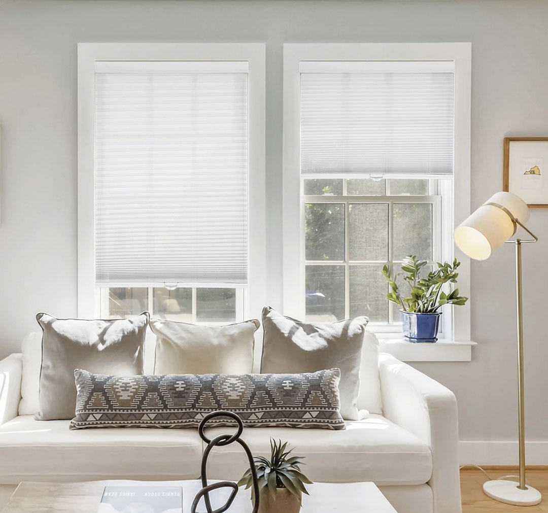 Cellular Pleated Daylight Cordless Blinds, 34 in. x 64 in., White