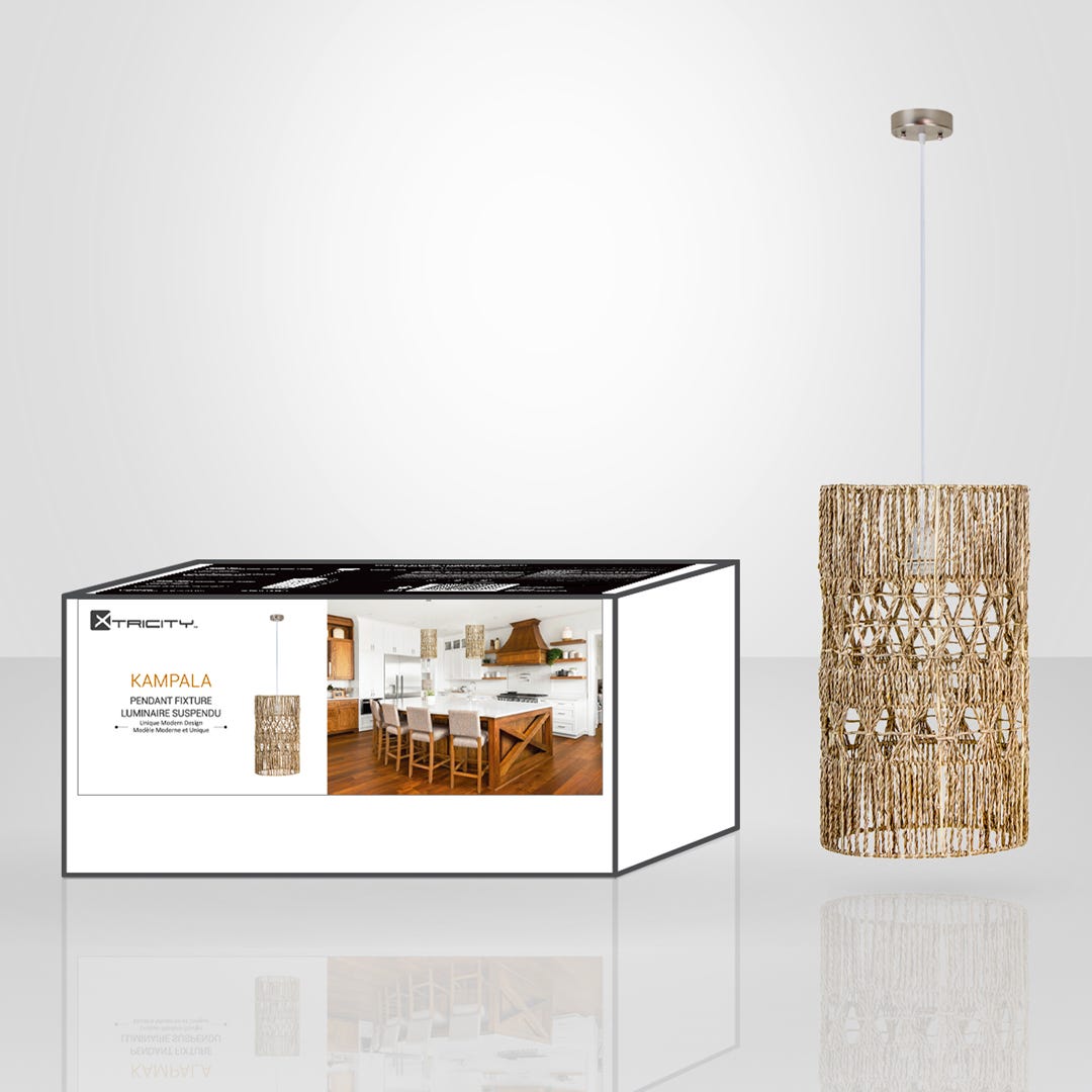 KAMPALA Pendant Fixture, Made of Sea Grass