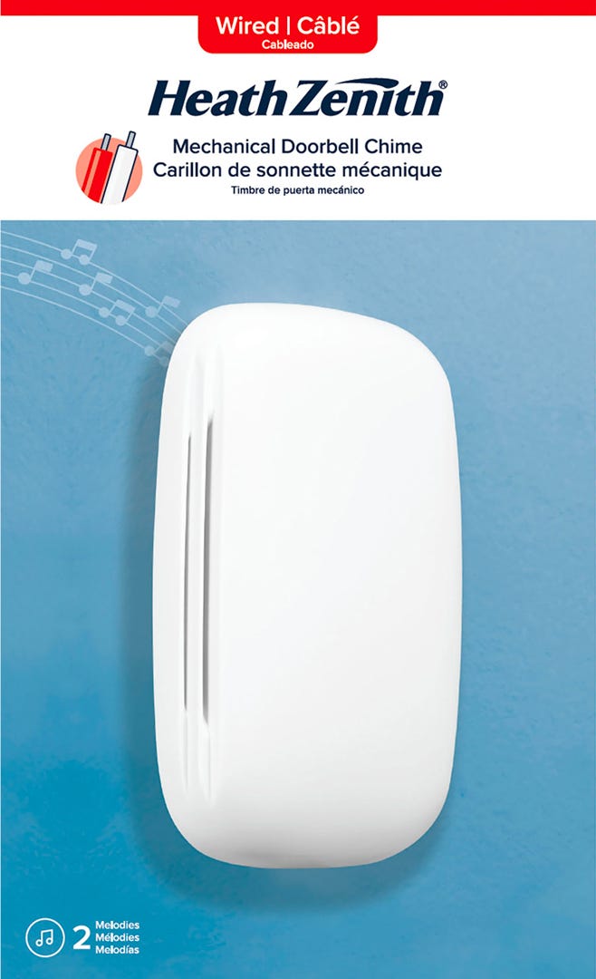 Modern Wired Chime, White