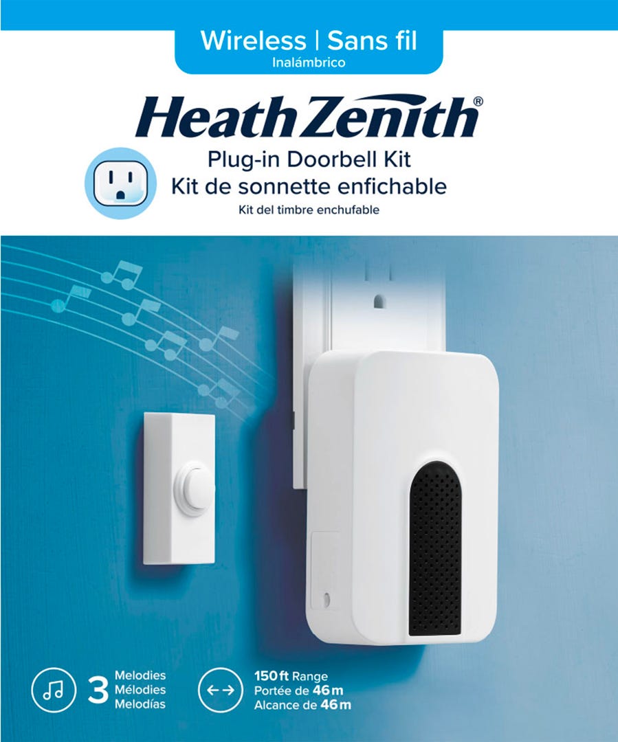 Wireless Plug-In Doorbell Set, White