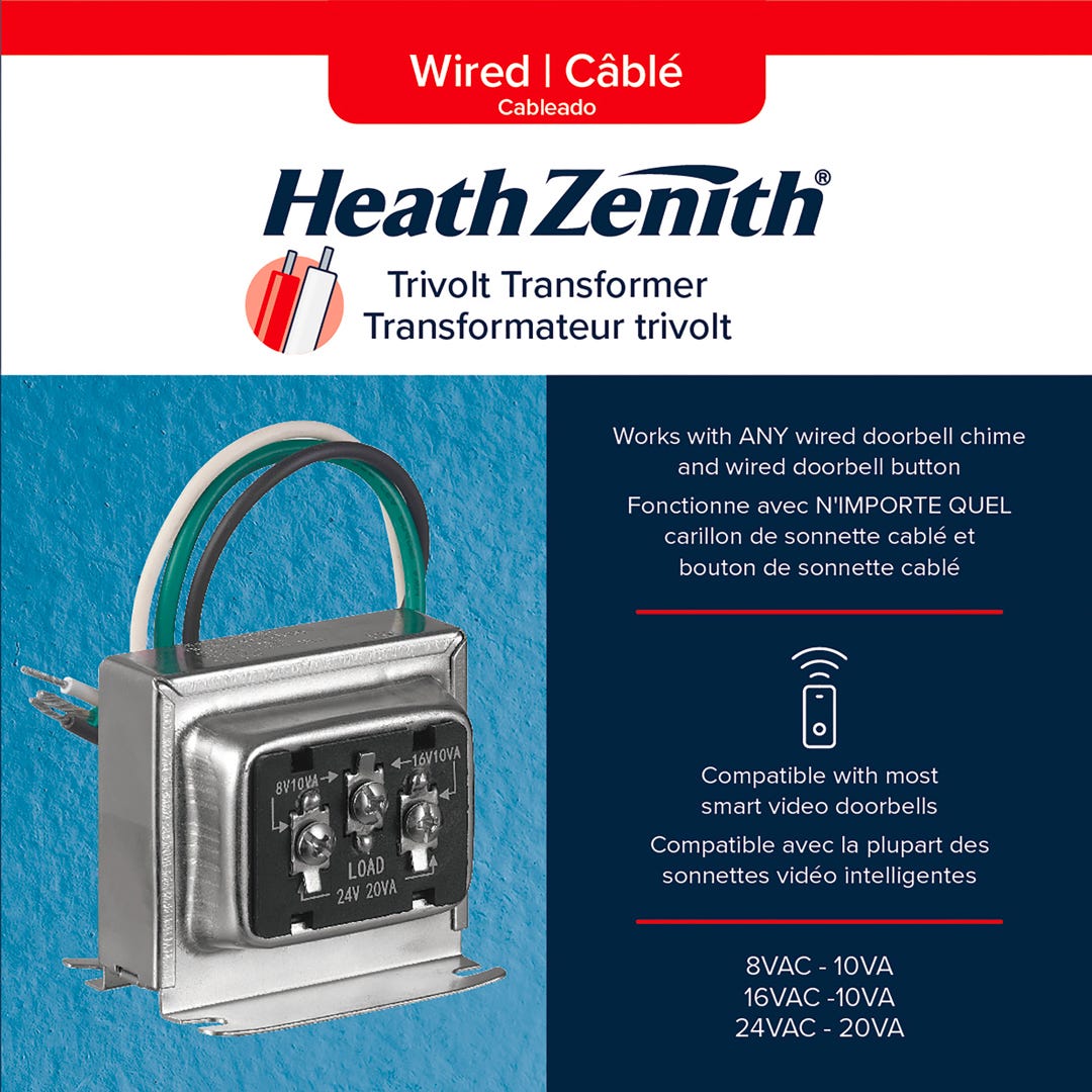 Wired Trivolt Transformer, 8-16-24V