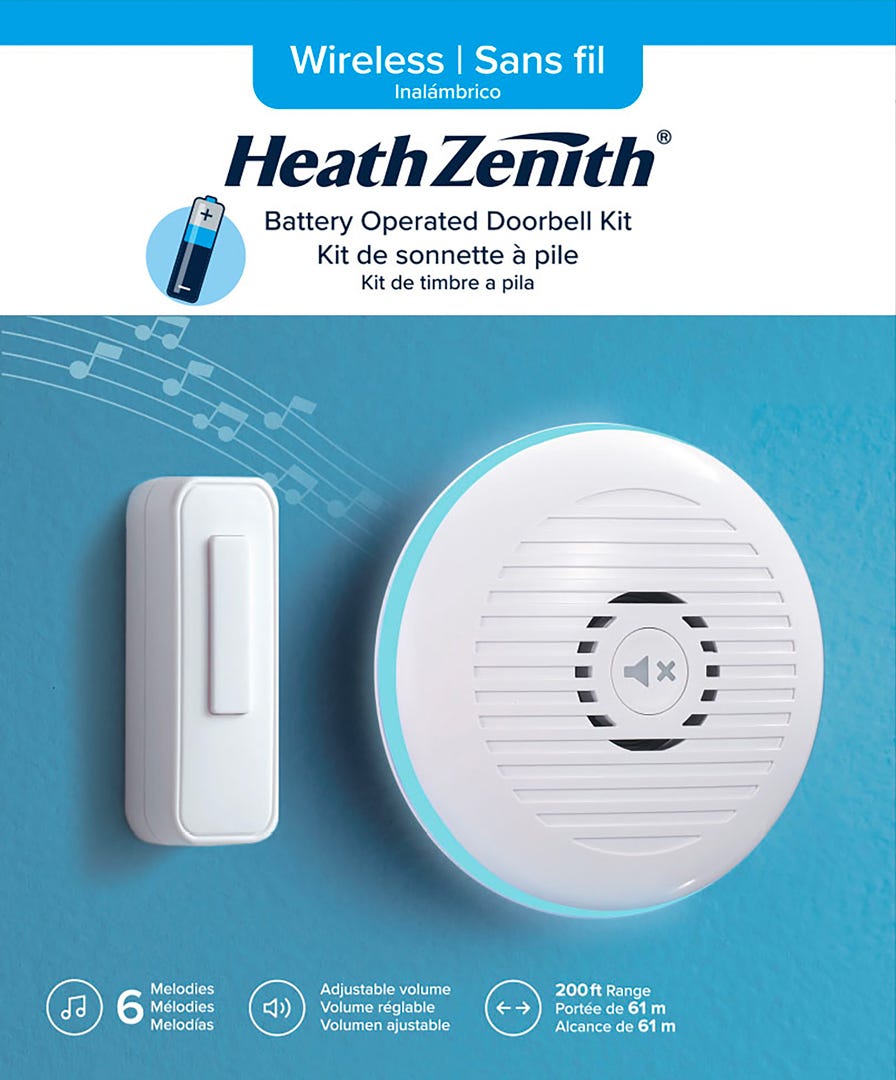 Battery Doorbell Set, White