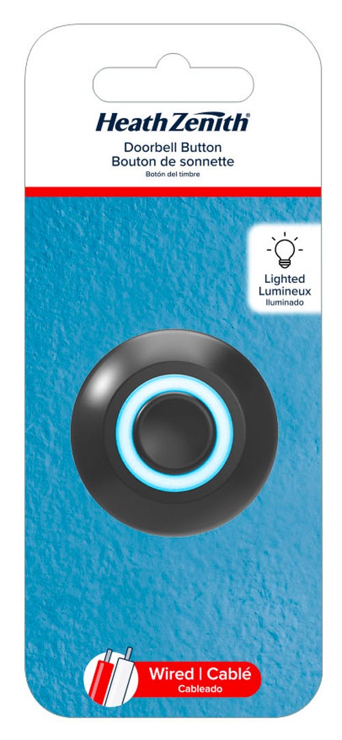 Wired Doorbell Button, Black
