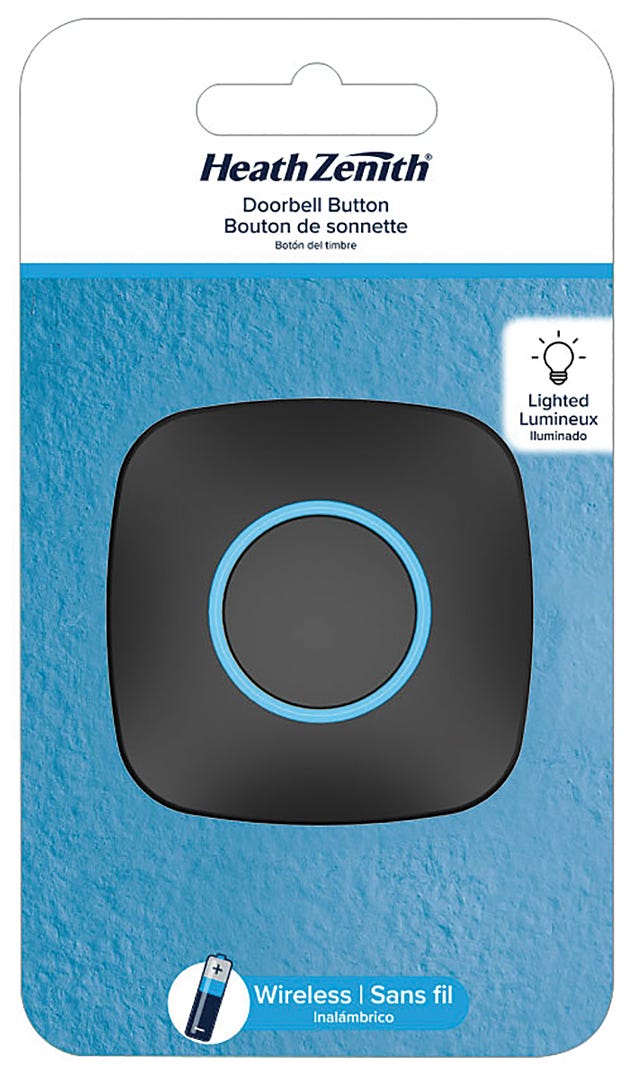 Wireless Doorbell Button, Black