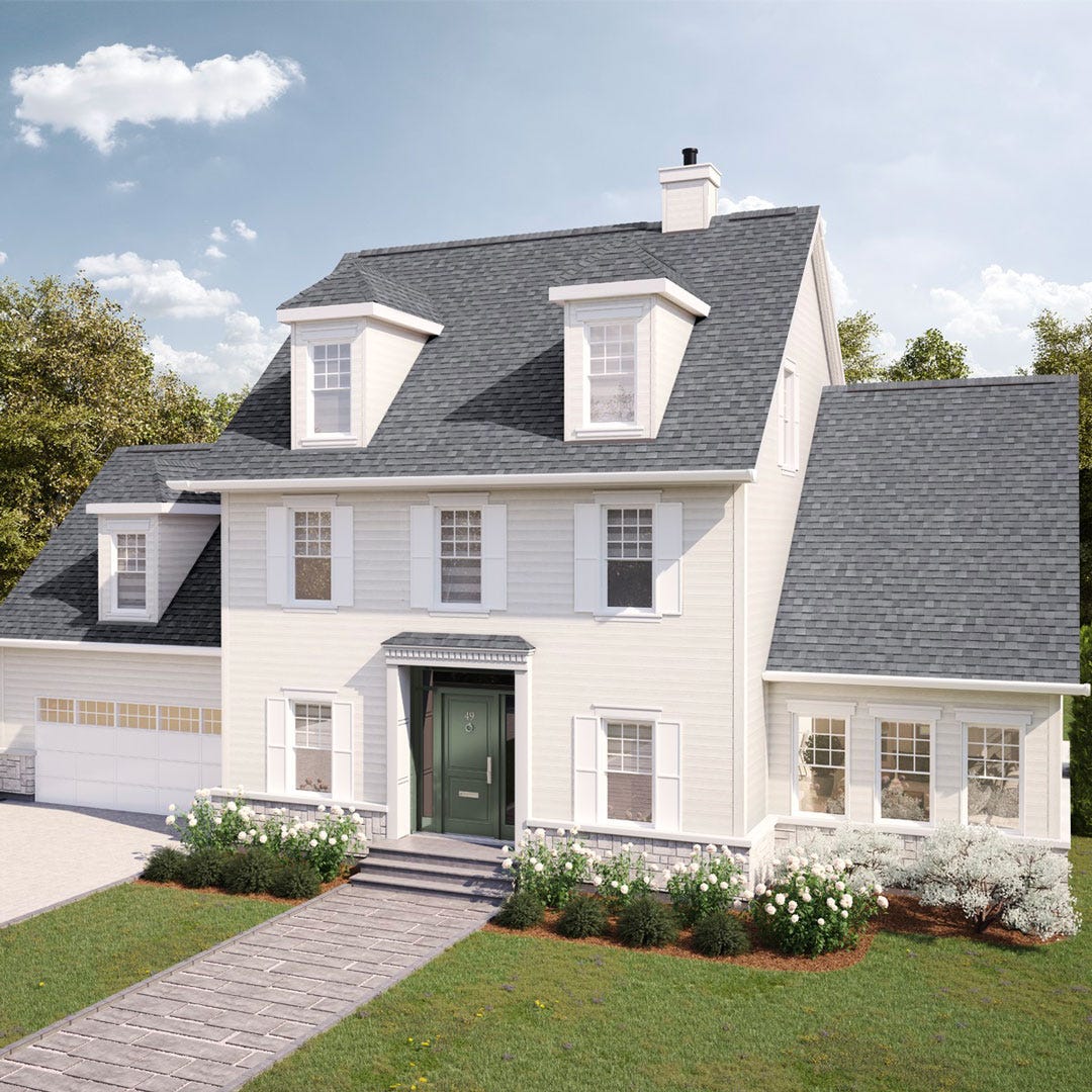 Hip & Ridge Shingles, Morning Mist, 2 Tone Black
