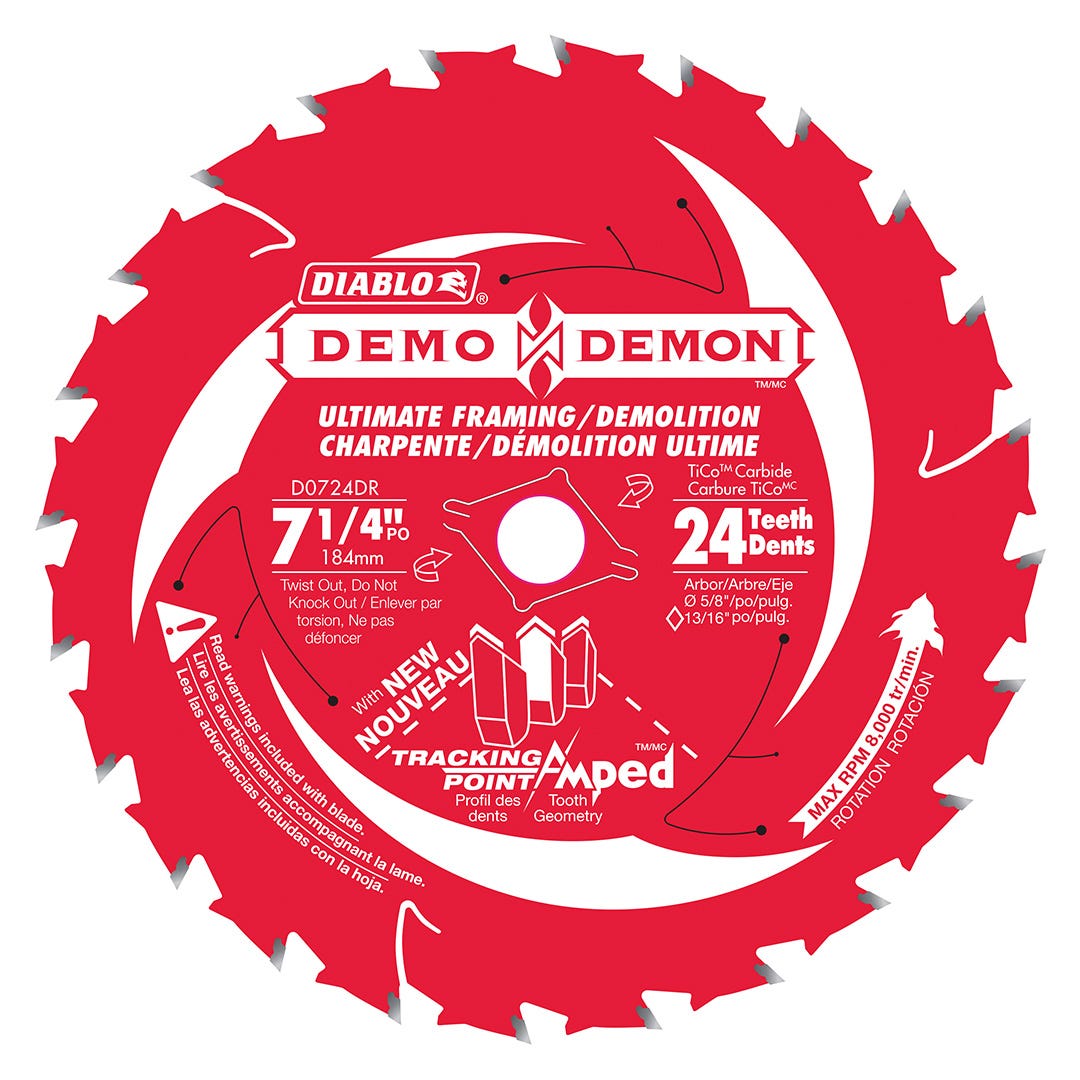 Diablo Demolition Blades, 2/pk, 7.25-in