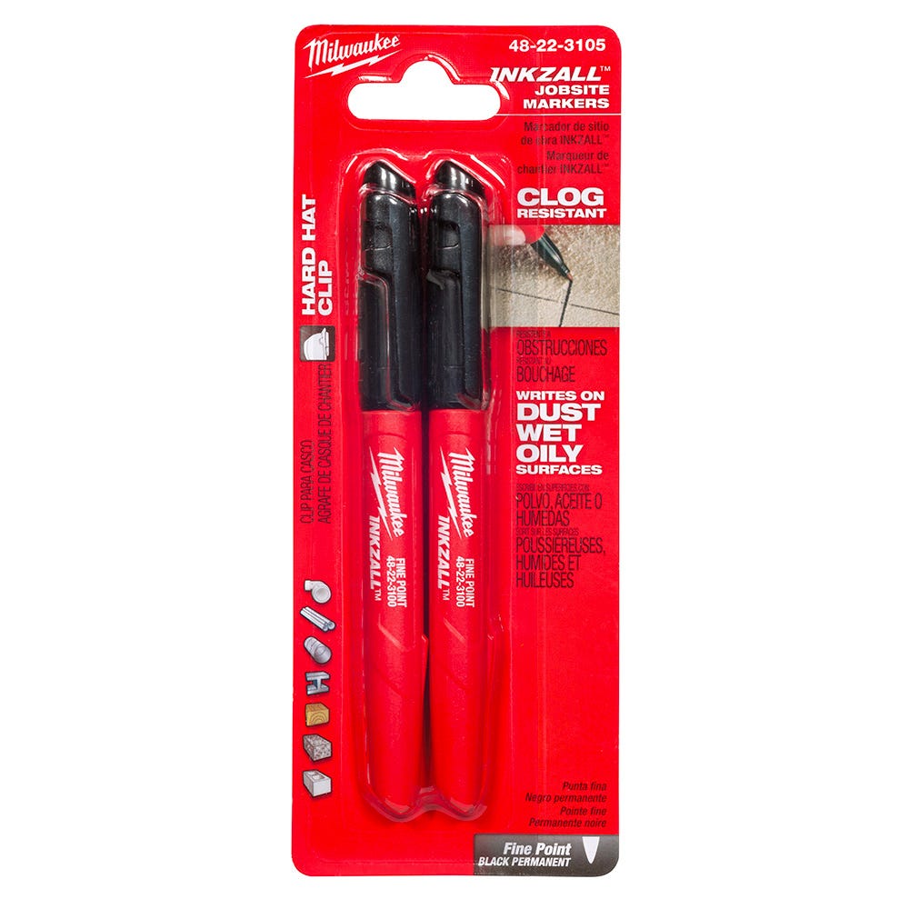 2-pc INKZALL black fine point markers
