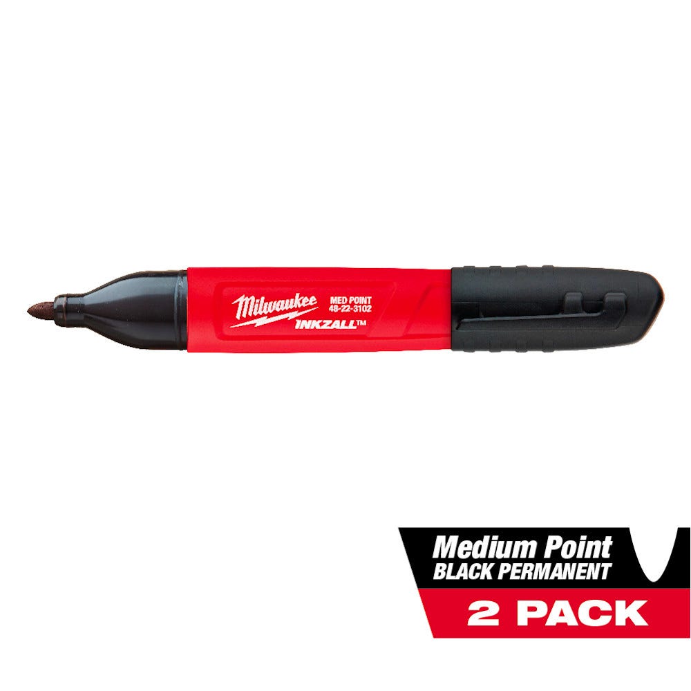 2-pc INKZALL black medium point markers