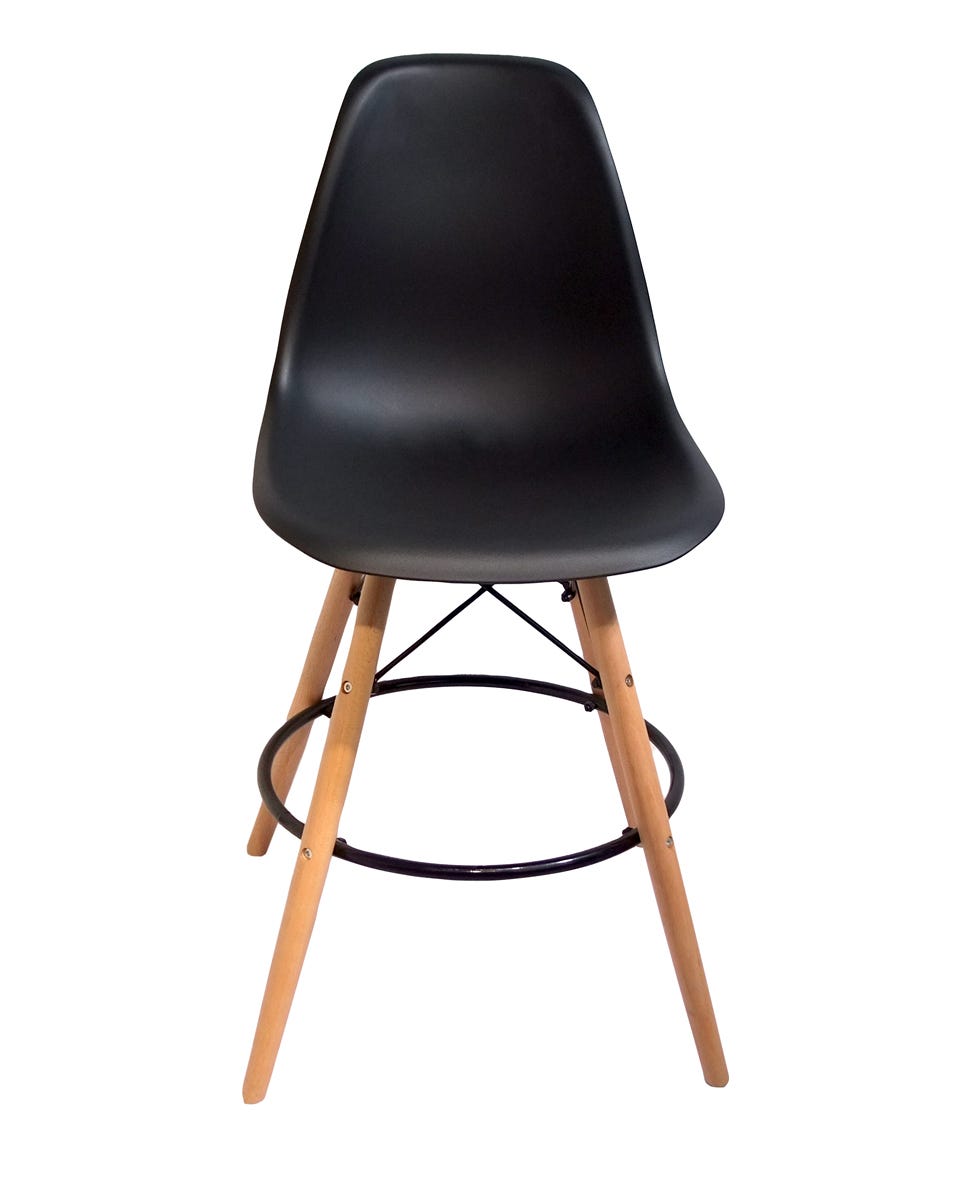 Set of Two BRANDY Couter Stool, Black, 21.75-in. X 41.25-in. X 26.5-in.
