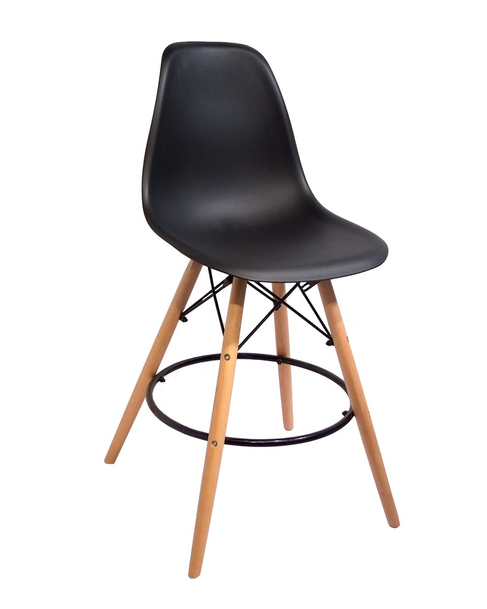 Set of Two BRANDY Couter Stool, Black, 21.75-in. X 41.25-in. X 26.5-in.