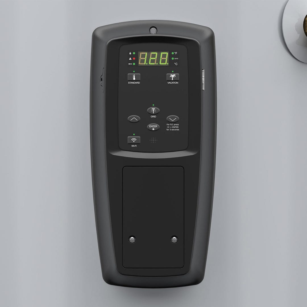 Electric Connected Water Heater, 9 Years, Top Entry, 240V, 60 Gal
