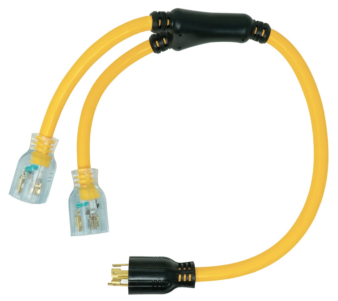 Generator Cable, 10/4, 3 ft., Black