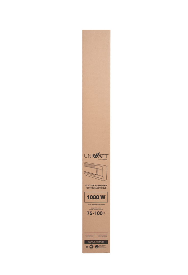 UTB Electric Baseboard Heater, 48-1/2 in., 1000 W, 240 V