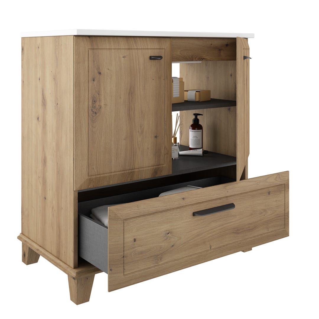 AMERICA Vanity, 30 in., Roble Costa
