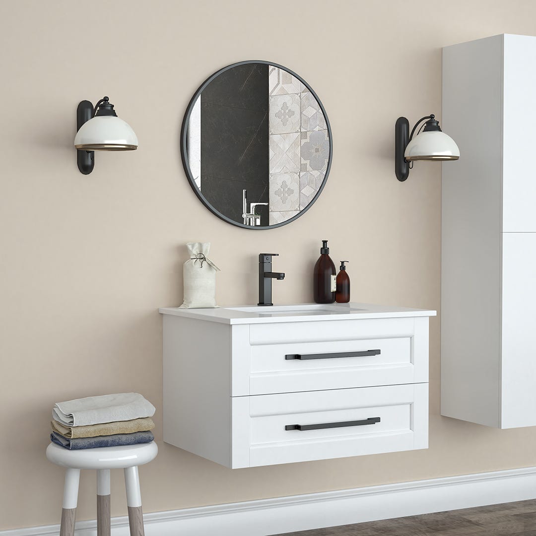 BRUNSWICK Mirror, black, 24 in.