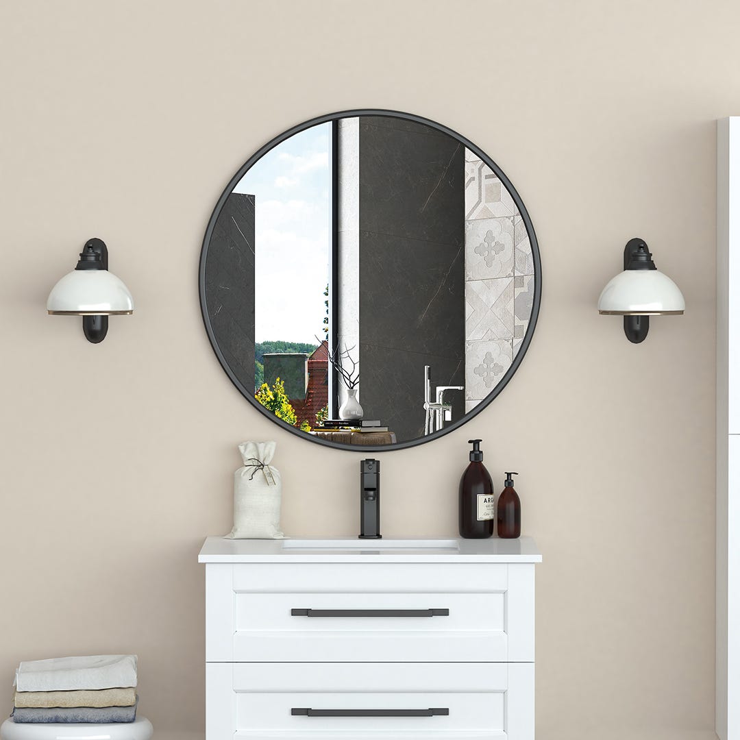 BRUNSWICK Mirror, black, 32 in.