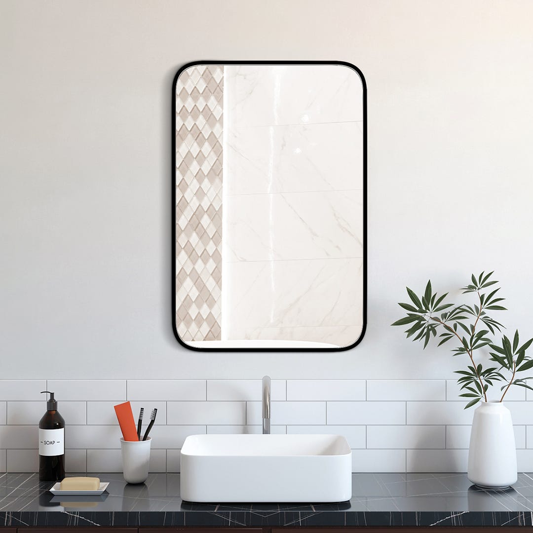 FARA Mirror, black, 24 in. x 36 in.
