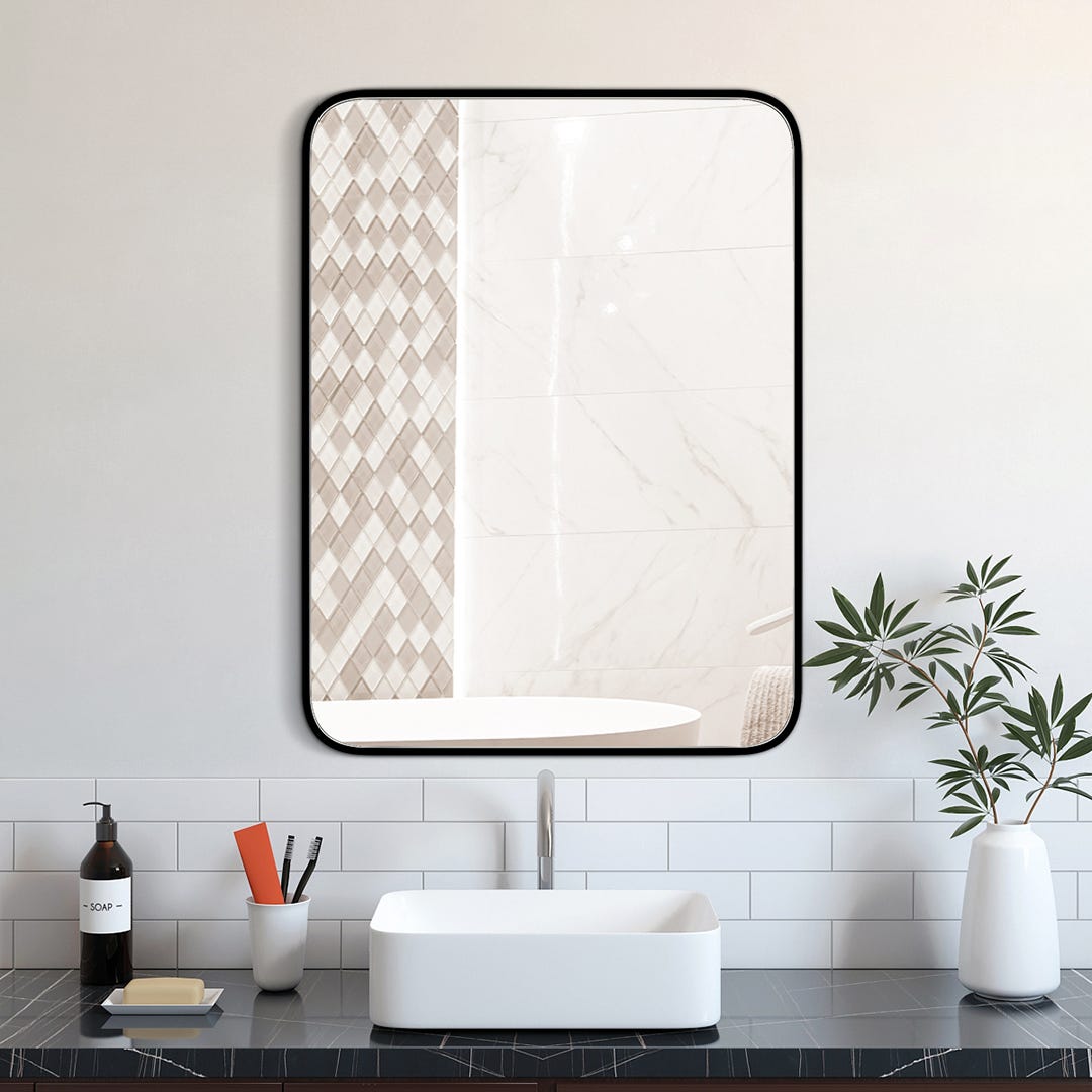 FARA Mirror, black, 30 in. x 40 in.