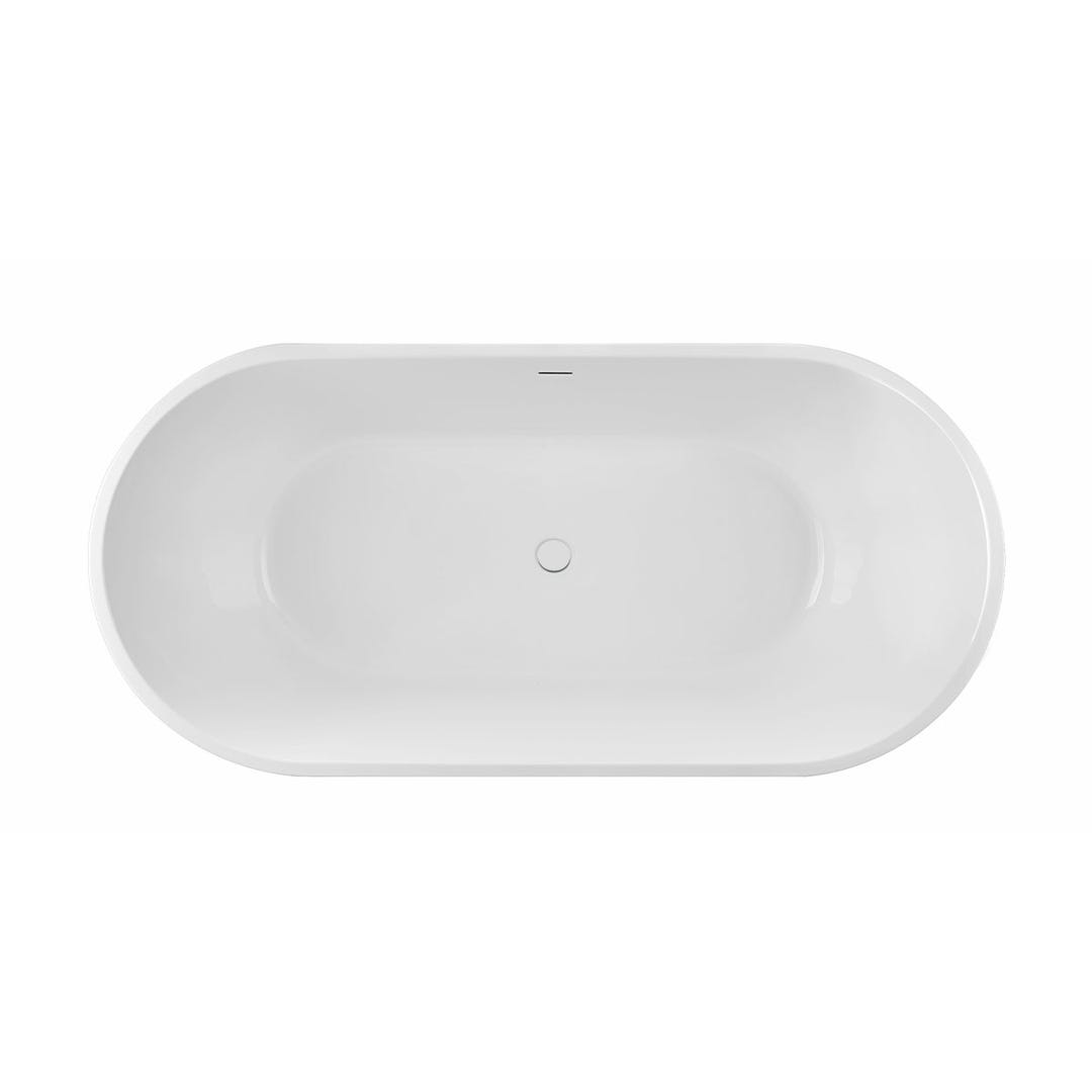 ITASCA Freestanding Bathtub, 67 in., White