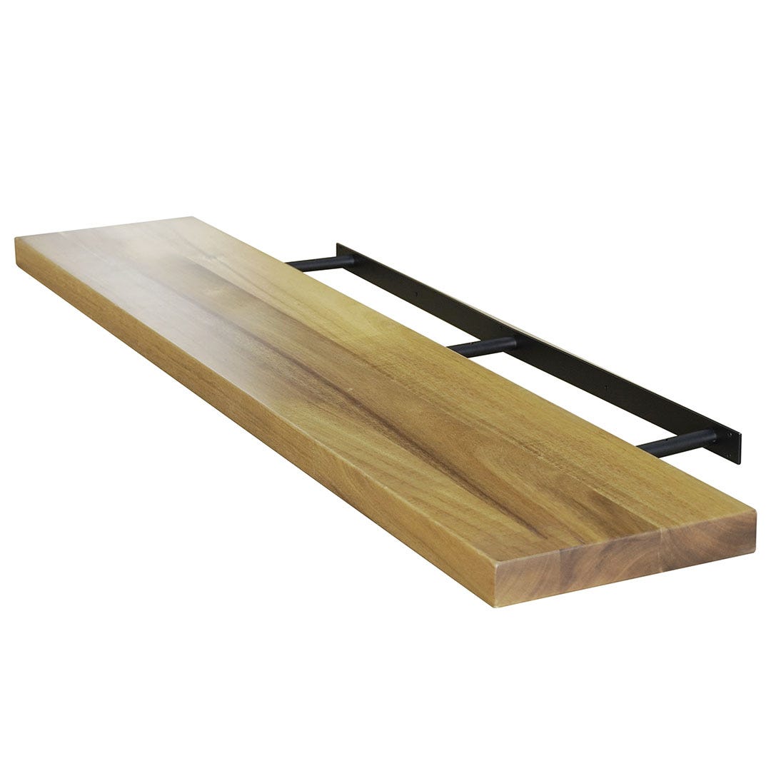 Acacia Floating Shelves, 1 x 48 ft. / 2 x 24 ft., 3/Pack