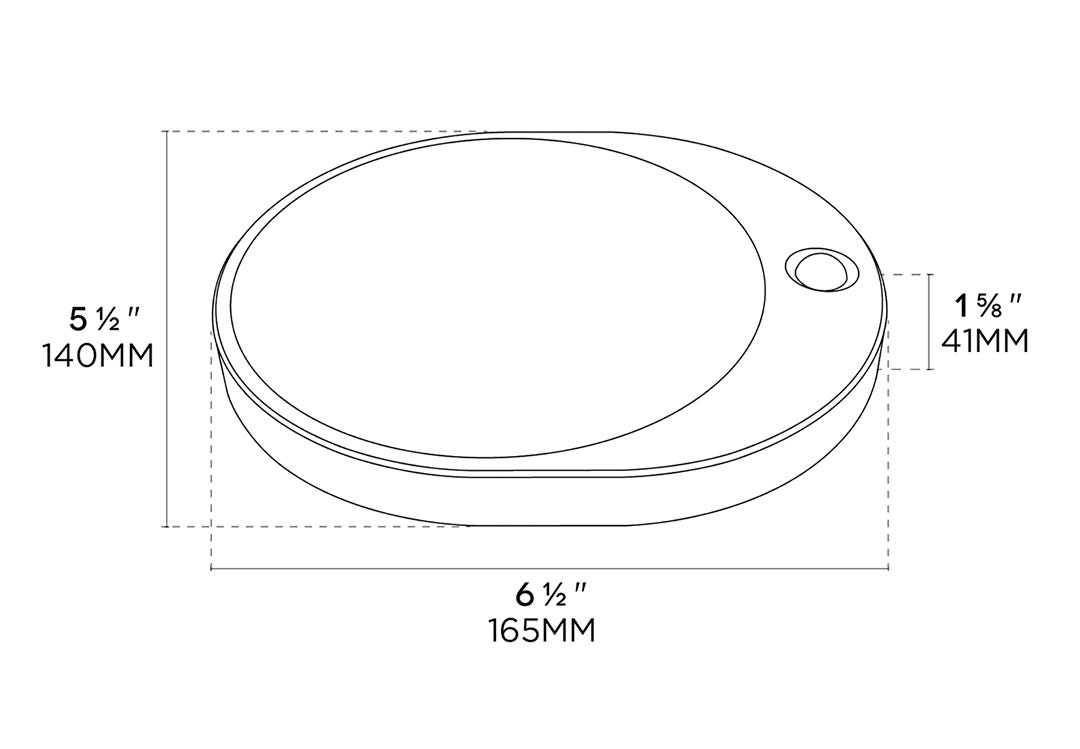 Rechargeable LED Ceiling Light, 7 in.