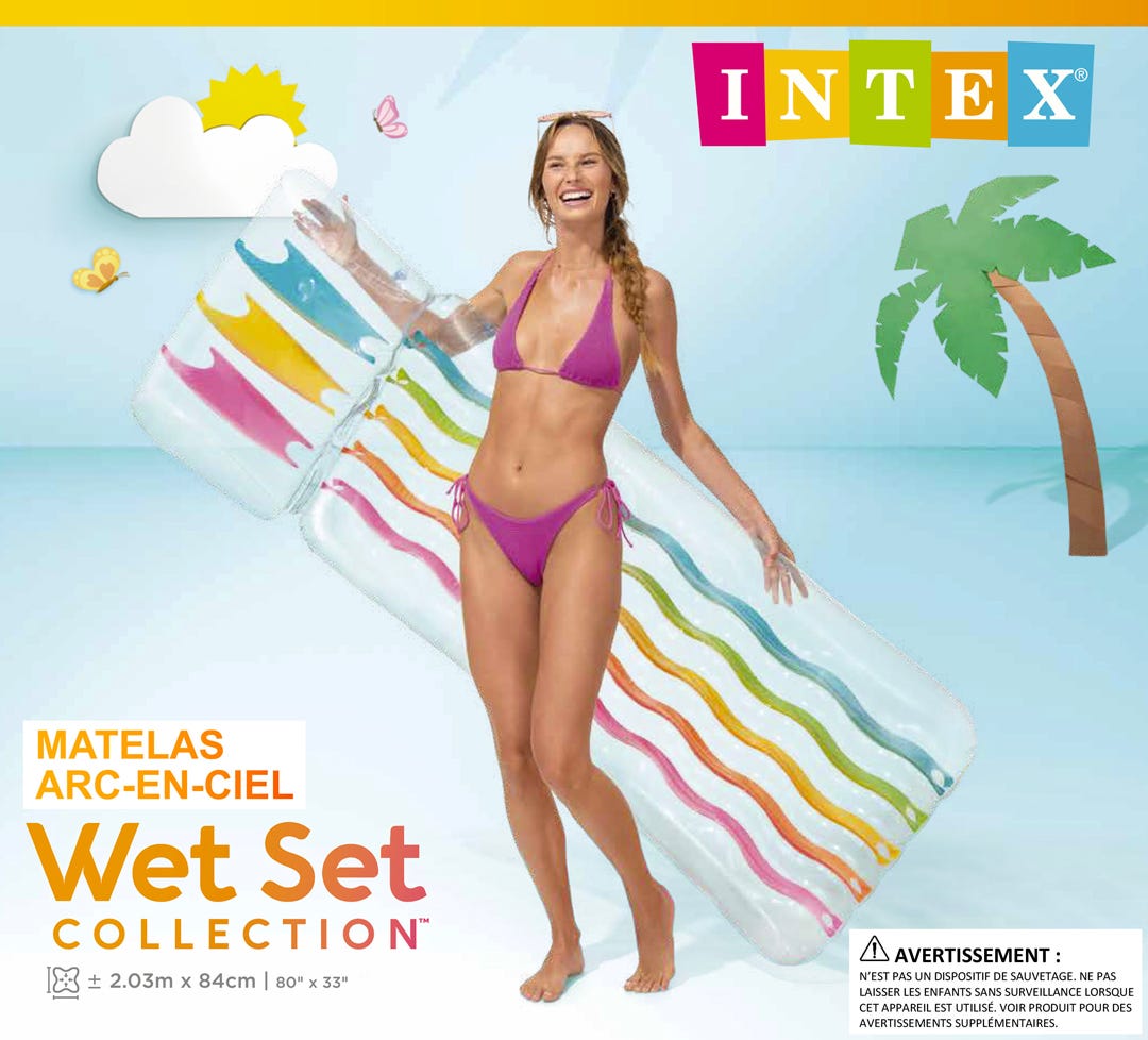 Inflatable Mat, Rainbow