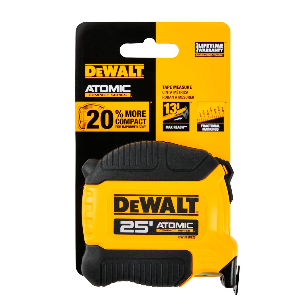ATOMIC COMPACT SERIES Tape Measure, 25 ft.