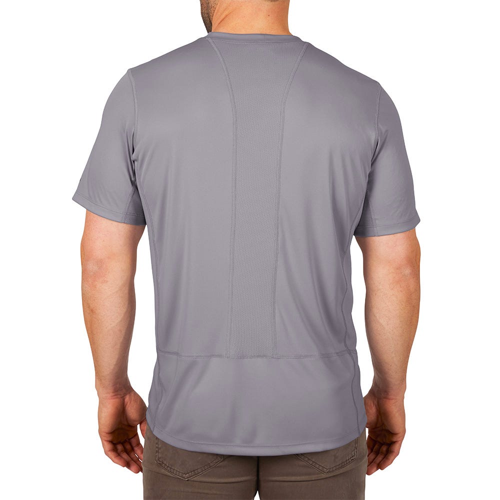Performance Shirt MILWAUKEE, Short Sleeve, Grey, M