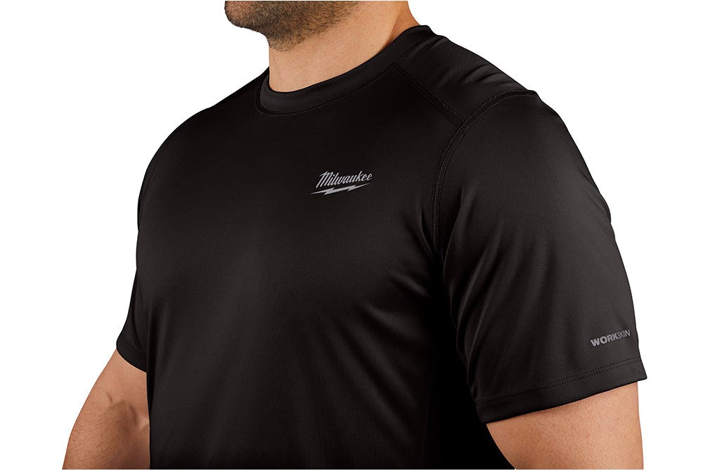 Performance Shirt MILWAUKEE, Short Sleeve, Black, L
