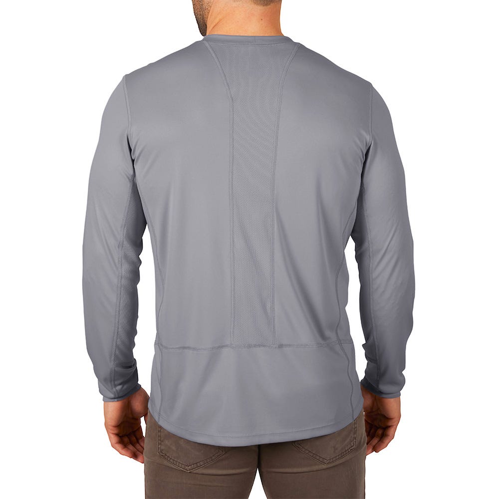 Performance Shirt MILWAUKEE, Long Sleeve, Grey, XL