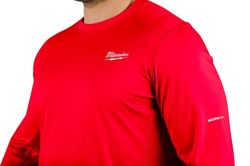 Performance Shirt MILWAUKEE, Long Sleeve, Red, M