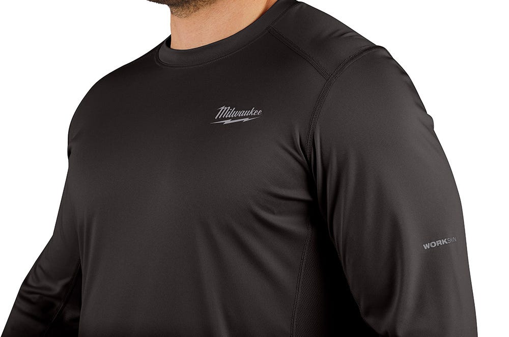 Performance Shirt MILWAUKEE, Long Sleeve, Black, L