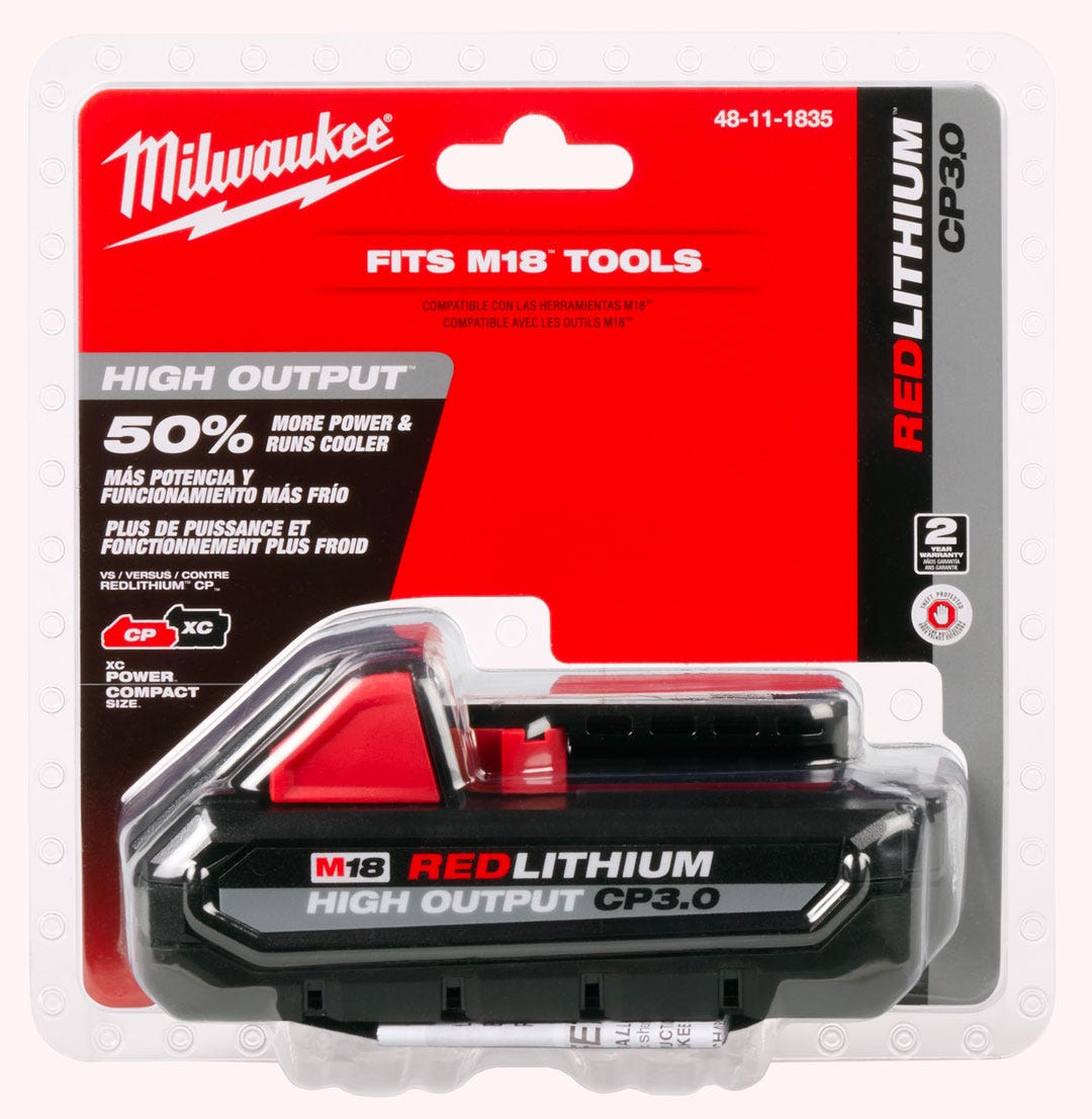 M18 REDLITHIUM Lithium-Ion Battery, 18 V, High Output, 3.8 Ah