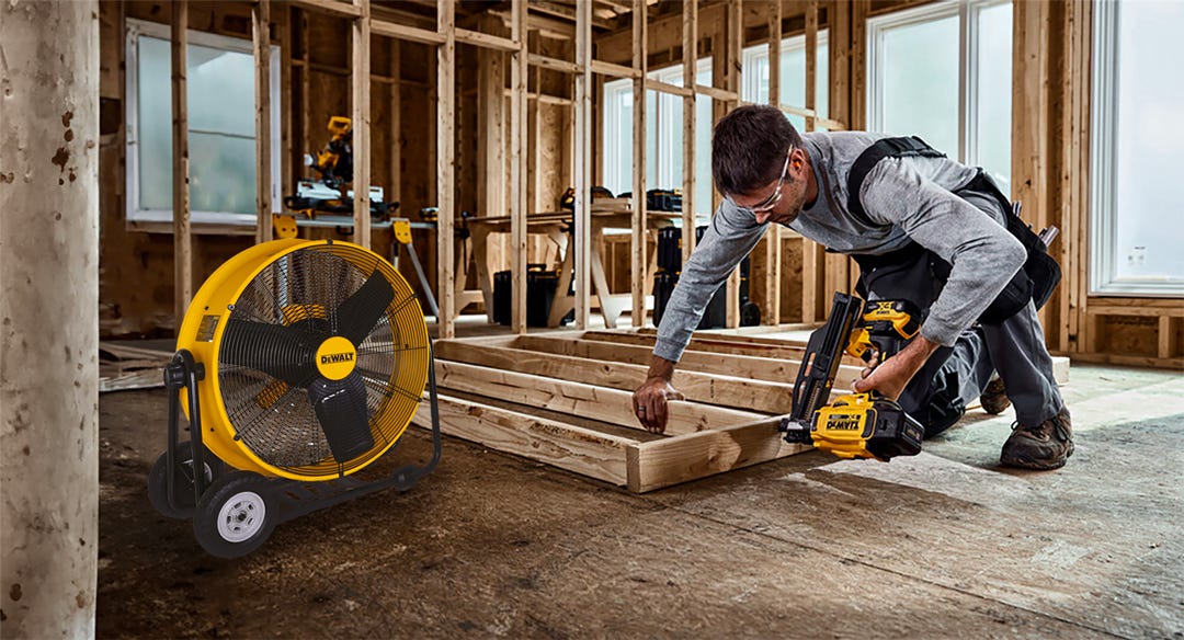 DEWALT Drum Fan, Speed Control, 24 in.