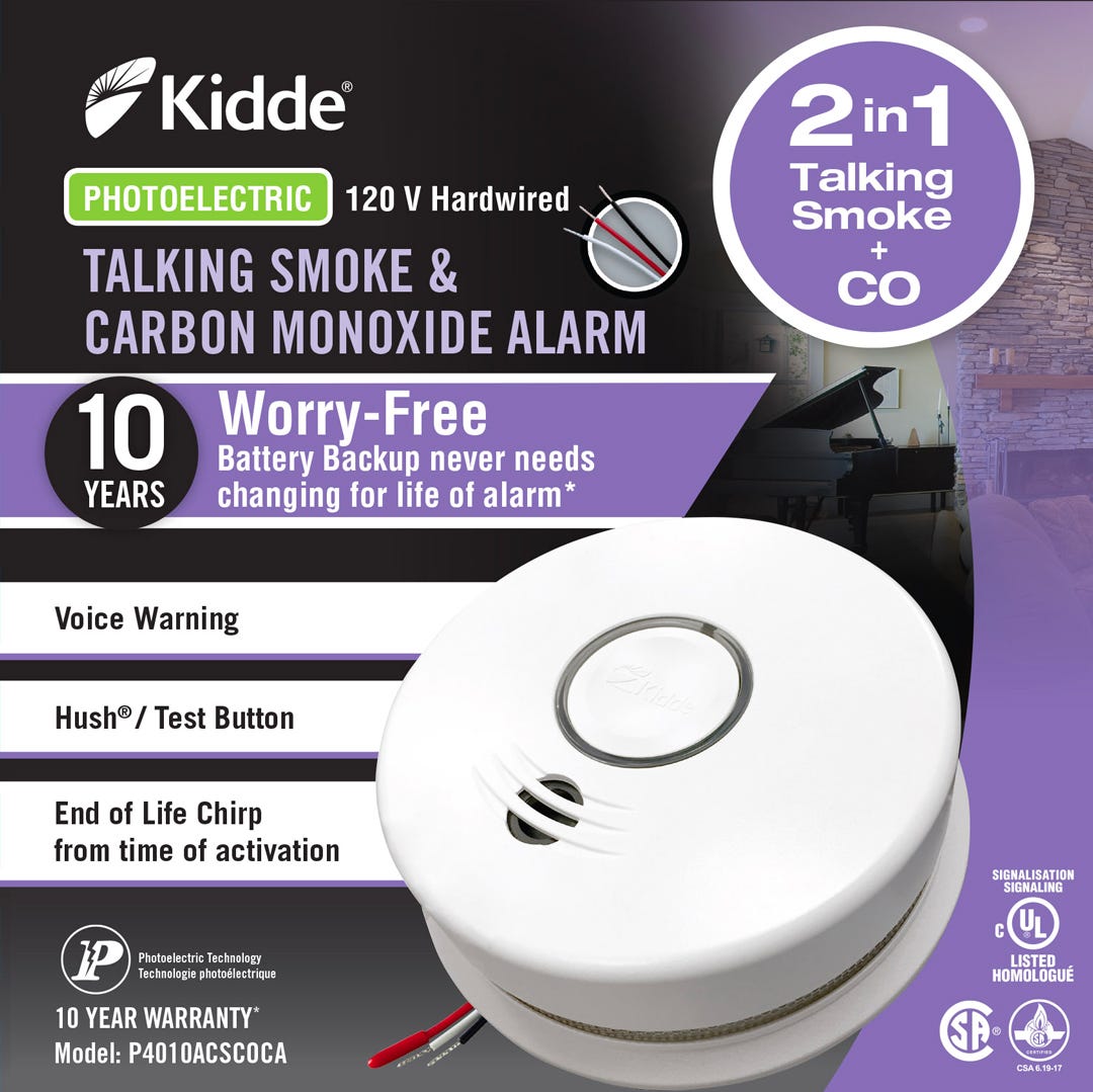 KIDDE Talking Smoke & Carbon Monoxide Alarm, 120 V
