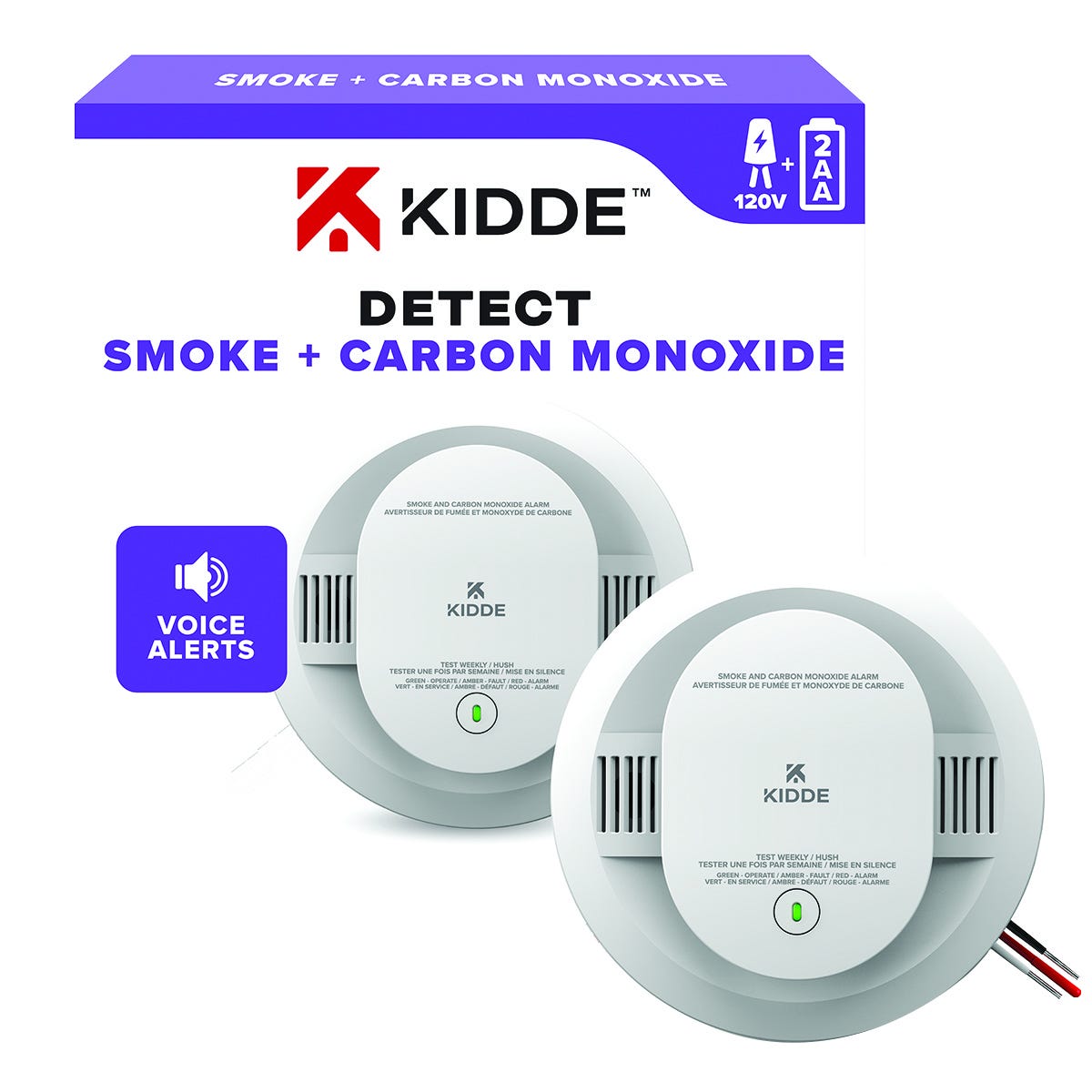 KIDDE Combination Voice Alarm, 120 V