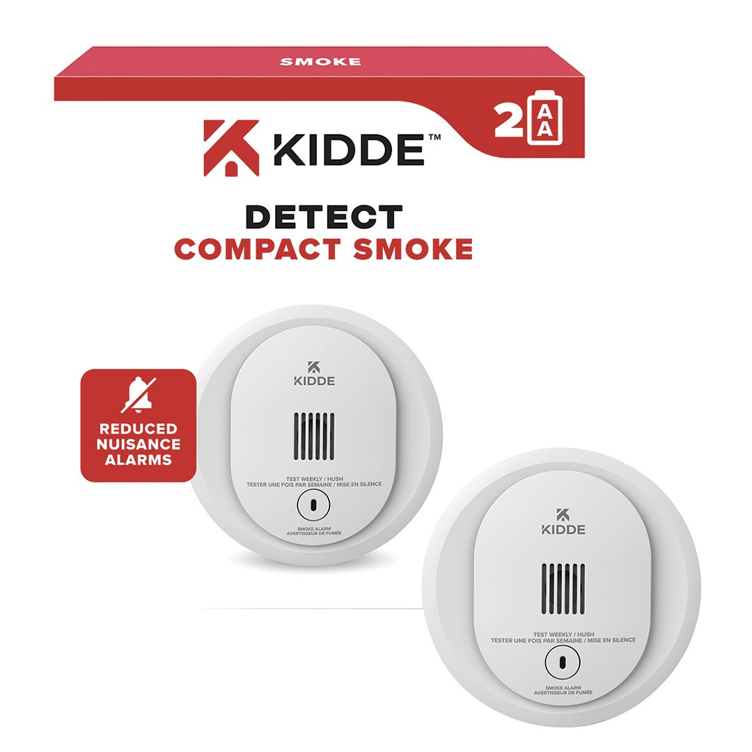 KIDDE Smoke Detector, Battery-Powered, 4 in.