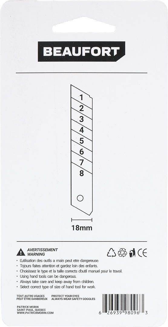 Blades for Utility Knife, 18 mm, 50/Pack
