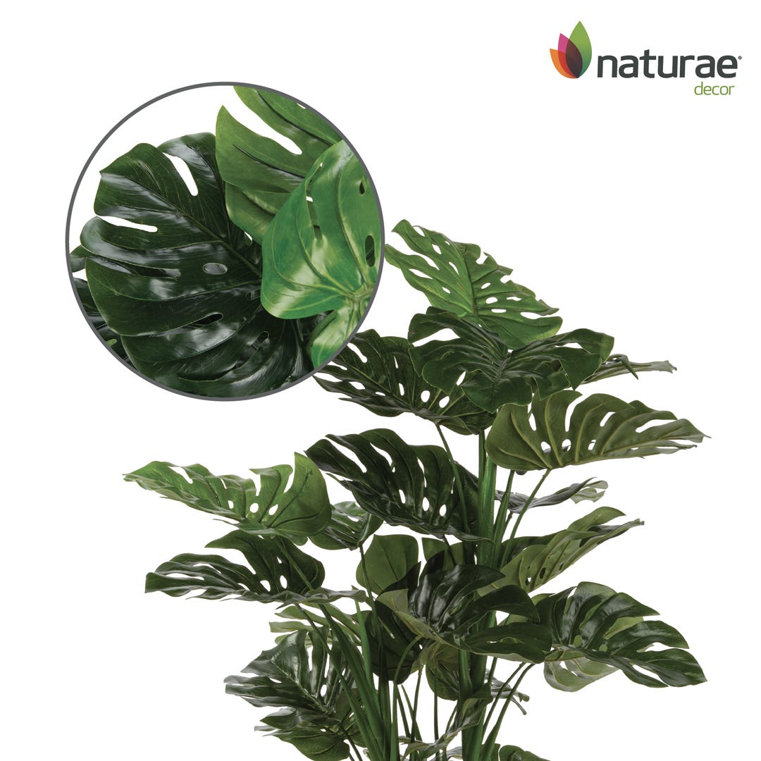 Artificial Monstera In Black Pot, 47  in.