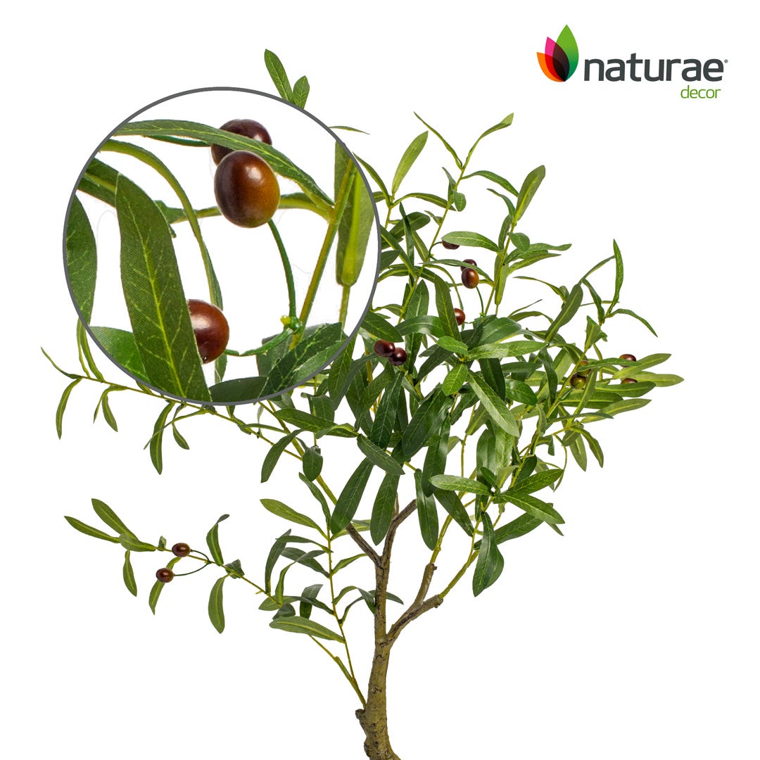 Artificial Olive Tree In Black Pot, 33  in.