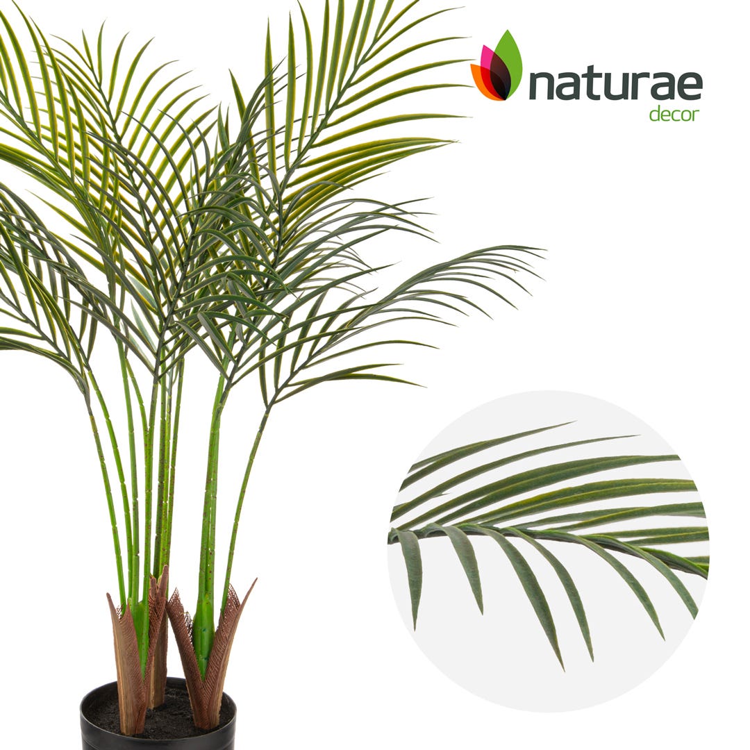Artificial Areca Palm For Indoor & Outdoor Use In Black Pot, 47  in.