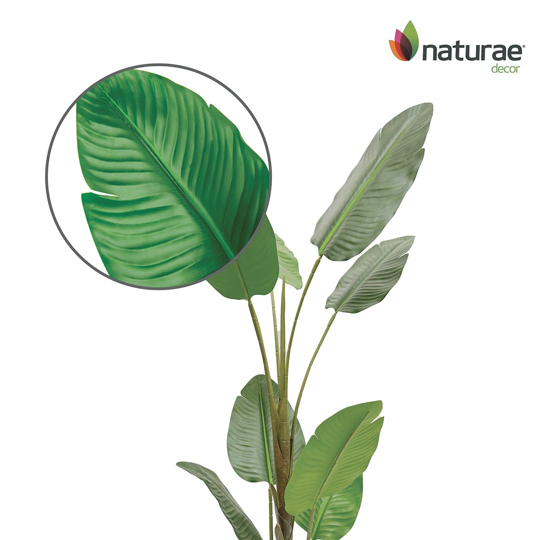 Artificial Bird Of Paradise For Indoor & Outdoor Use In Black Pot, 45  in.