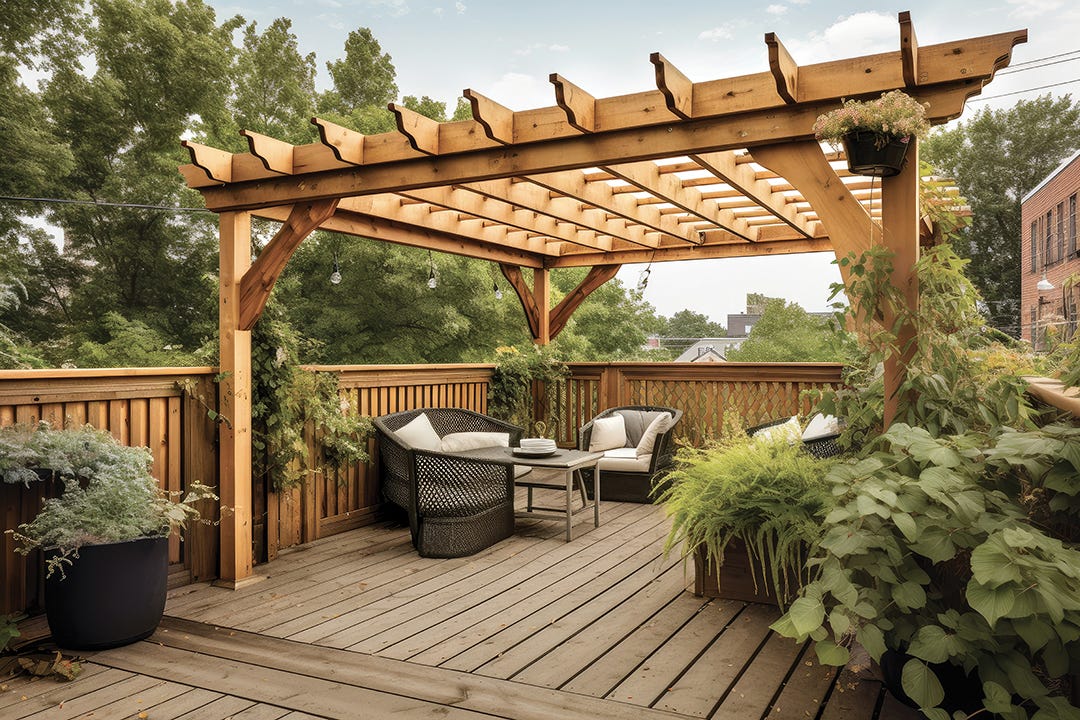Outdoor Hybrid Stain for Wood, semi-transparent, honey, 3.78 L