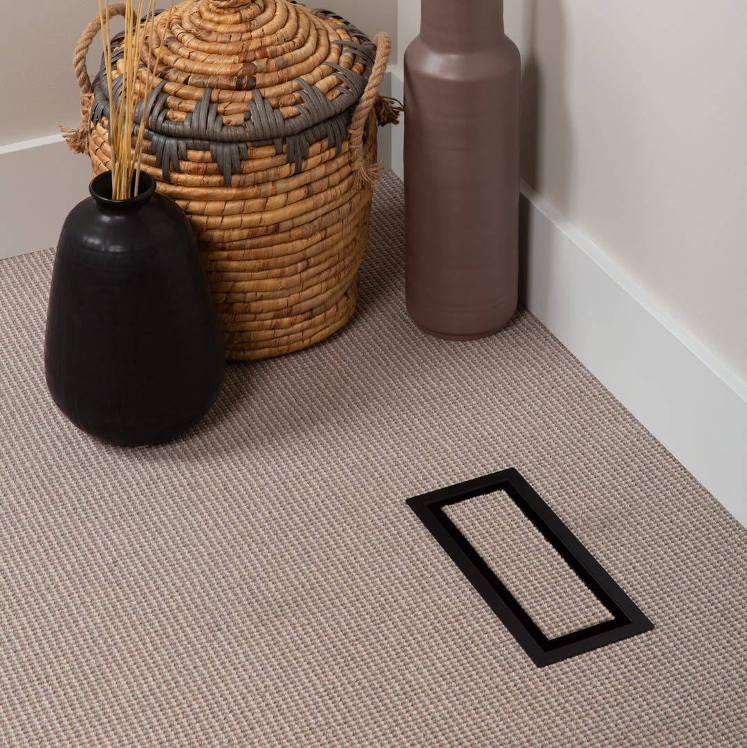 ARIA LITE Framed Floor Vent,  4 in. x 10 in., Black